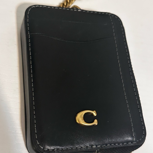 Coach Black Wallet with Gold Zipper - Picture 2 of 6